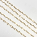 14K gold plated oval textured link chain 5x8mm for DIY jewelry making accessories - Gold (AL-229)