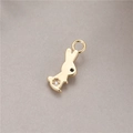 Elegant gold rabbit pendant with micro-set zircon accents for DIY jewelry making - Rabbit Shape (H-8653)