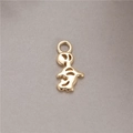 Gold-plated cartoon character pendant with hollow design and top ring on grey surface - Cartoon Figure Shape (H-8207)