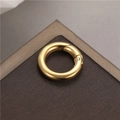 Bright gold round spring O-ring buckle for handbags and DIY jewelry accessories - Medium Size (GR0011)