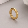 Polished gold stainless steel spring ring clasp for DIY bag straps and jewelry accessories - Small Size (GR0012)