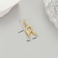 14K Gold Federbuchstaben-Anhänger für DIY-Schmuckherstellung Größe 23,12 mm - Buchstabe R (H-11847)