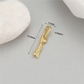 Goldener federförmiger Buchstabenanhänger 22,45 mm x 4,7 mm für DIY-Schmuck - Buchstabe I (H-11838)