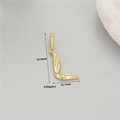 Federförmiger Buchstabe L Anhänger aus 14K Gold für DIY Halsketten und Armbänder - Buchstabe L (H-11841)
