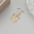 14K vergoldeter, federförmiger Buchstabe G Schwan-Anhänger für Halsketten und Armbänder - Buchstabe G (H-11836)