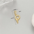 14K Goldfeder-Vogelanhänger für DIY-Schmuckherstellung mit Maßen 24x9mm - Buchstabe P (H-11845)