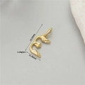 14K Gold Feder Vogel Anhänger mit 23,25mm Höhe für DIY Schmuckherstellung Zubehör - Buchstabe E (H-11834)