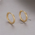 Επίχρυσα σκουλαρίκια κρίκοι 14K σε μεγέθη 11mm και 12mm για χειροποίητα κοσμήματα - H-7070 Κούμπωμα Αυτιού / Χρυσό