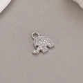 Exquisite 14K gold plated elephant pendant with micro-paved cubic zirconia for DIY jewelry - Palladium H-9283 Elephant