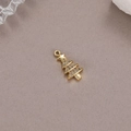 DIY 14K επιχρυσωμένο μενταγιόν χριστουγεννιάτικο δέντρο με ζιργκόν για κοσμήματα - Στυλ Χριστουγεννιάτικο Δέντρο με Αστέρι (H-8794)