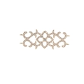 Pendente a fiore traforato in oro 14K con zirconi per la creazione di gioielli DIY - Connettore a Fiore Cavo (B-0186)