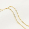 Minimalist 14K gold plated brass cable chain with polished finish for DIY jewelry making - O-Chain 40cm