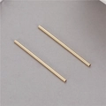Perles tubes droits mats en or 14K pour bijoux DIY et bracelets en perles - Style Dépoli Or 14K