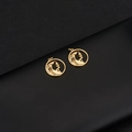 Pendentifs surfeur en or 14k avec design vague découpée et accents en zircon brillant - Style Silhouette de Surfeur (D736) / Or 14 carats