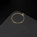 Elegante gouden gedraaide touwtextuur cirkelhanger met oogje voor DIY sieraden ontwerpen - Grote Ronde Getextureerde Hanger (H-2492 Groot) / Groot 29mm