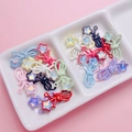 Bunte Legierungsschleifen mit irisierenden Sternen für DIY-Schmuck und Ketten - Zufällige Mischfarben
