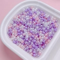 Μίγμα από πέρλες macaron 4mm σε μωβ, λευκό και ροζ για κατασκευή κοσμημάτων DIY - Μικρό / Μωβ
