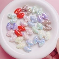 Cremige irisierende Schleifenperlen in Pastellfarben für DIY-Schmuck und Anhänger - Schleifenstil (L55-Mehrlagige Schleife) / Zufällige Mischfarben