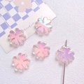 Colgantes de flores degradadas rosa iridiscente para accesorios de joyería DIY - Rosa
