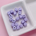 Perles carrées 7mm violet clair en forme de fromage pour bijoux DIY et accessoires - Violet