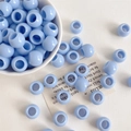 Nahaufnahme von himmelblauen 12-mm-Acrylperlen mit großem Loch für DIY-Schmuckketten - 12mm (6mm Loch) / Hellblau