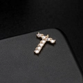 Colgante letra T dorado con circonitas cúbicas brillantes para joyería DIY - Letra T Oro 14K (H-6594)