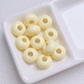 Cuentas de ábaco de 14mm color crema macaron para cadenas de teléfonos y joyería DIY - 14mm / Amarillo Claro (01)