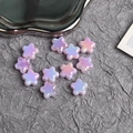 Perline a stella iridescenti con riflessi olografici per gioielli fai-da-te e catene - Venduto al Pezzo Dimensione Circa 23mm Diametro del Foro Circa 3,2mm / Viola