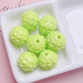 Light green acrylic pineapple-style faceted beads for DIY jewelry and phone chain making - Size Approx 17mm Hole Approx 2.5mm / Green