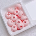 Cuentas de acrílico rosa brillante estilo macaron para cadenas de móvil y llaveros - 14mm / 03-Rosa Claro