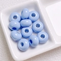 Cuentas redondas azul claro de 14mm pulidas para joyas DIY y cadenas de teléfonos - 14mm / 05-Azul