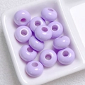 Cuentas de acrílico de 14mm en color violeta claro brillante para bisutería DIY - 14mm / 06-Violeta Claro