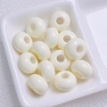 Cuentas de 14mm tipo macaron crema en forma de ábaco blanco roto para joyería DIY - 14mm / 07-Blanco Roto