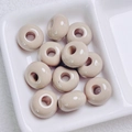 Cuentas de 14mm color beige claro para joyería DIY y accesorios de llaveros - 14mm / 08-Caqui