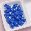 Cuentas de acrílico de pulpo azul oscuro con agujeros para joyería hecha a mano DIY - 11x17mm / Azul zafiro