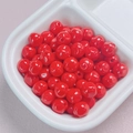 Macro shot of glossy 10mm bright red acrylic beads for DIY jewelry and phone chains - 10mm / Red