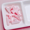 Clips de connexion en T en acrylique rose pour chaînes de téléphone et bijoux DIY - Mini Clip Perle (E85-Peint) / Rose Clair