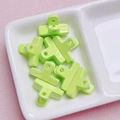 Clips de papeterie en acrylique vert fluo dans un bol pour le bricolage et le bureau - Mini Clip Perle (E85-Peint) / Vert