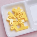 Perles en acrylique jaune vif en forme de croix pour bijoux DIY et chaînes de téléphone - Mini Clip Perle (E85-Peint) / Jaune