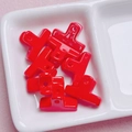 Levendige rode acryl mini kralen in T-vorm voor DIY telefoonkettingen en tassen - Mini Clip Kraal (E85-Geschilderd) / Rood