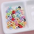Colorful donut-shaped wavy beads for DIY jewelry and mobile phone chain accessories - 6.3mm / Random Mixed Colors