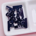 Glanzende zwarte T-vormige acryl kralen met gat voor DIY sieraden maken accessoires - Mini Clip Kraal (E85-Geschilderd) / Zwart