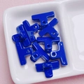 Koningsblauwe T-vormige acrylkralen voor DIY sieraden en telefoonaccessoires - Mini Clip Kraal (E85-Geschilderd) / Saffierblauw