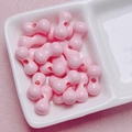 Rosa glänzende herzförmige Harzperlen für DIY-Handyketten und handgefertigtes Zubehör - 17*8.5mm (Knochenform) / Rosa