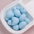 Hellblaue matte Herzperlen aus Acryl für DIY Schmuck und Schlüsselanhänger Zubehör - 21mm / Hellblau