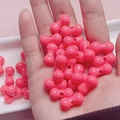 Rosa bogenförmige DIY-Kunststoffperlen für handgefertigten Schmuck und Zubehör - 17*8.5mm (Knochenform) / Fuchsia