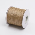 Carrete de cordón encerado coreano marrón para joyería y accesorios hechos a mano - Caqui