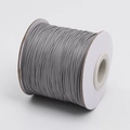 Cordón encerado gris oscuro 1-2mm para joyería DIY en bobina para manualidades - Gris