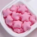 Pink macaron matte acrylic star beads for DIY jewelry and phone chain accessories - Deep Pink