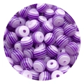 Macro di perline in acrilico a strisce viola per gioielli fai-da-te e ciondoli - Viola Chiaro